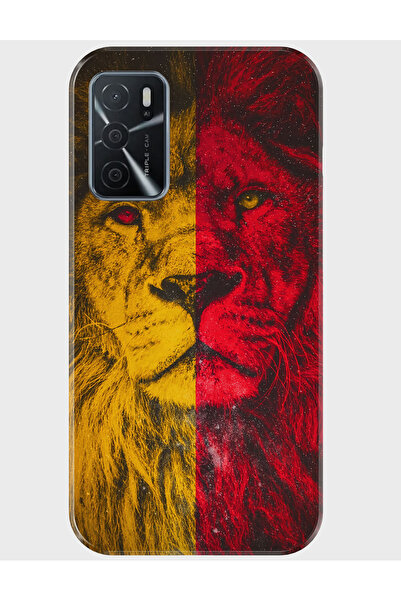 Duadan Oppo A16 Kılıf Baskılı Silikon ve Telefon Tutucu - aslan2