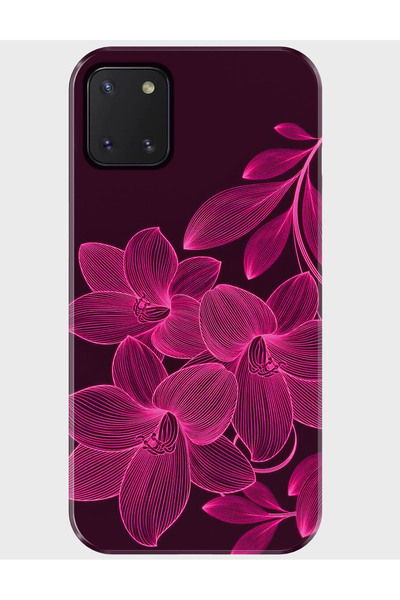 Duadan Samsung Note 10 Lite Kılıf Baskılı Silikon ve Telefon Tutucu - redflower
