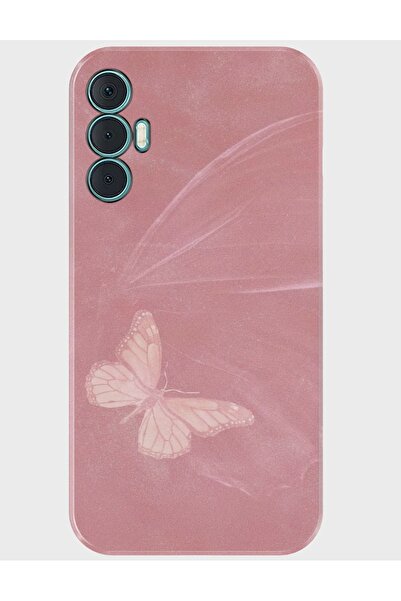 TECNO Spark 8 Pro Kılıf Desenli Baskılı Silikon - pinkbutterfly