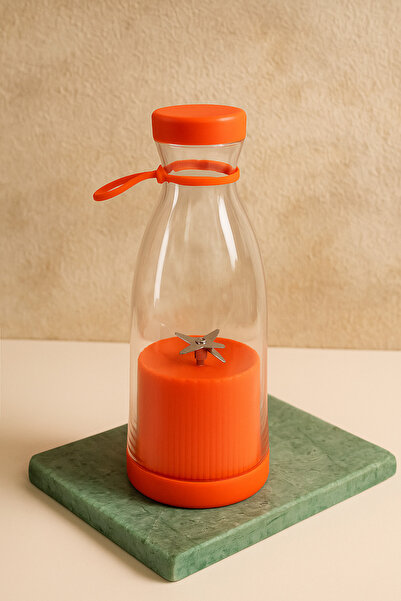 FM MARKET Taşınabilir USB Şarjlı Blender – 40W, 420ml, Şişe Modeli