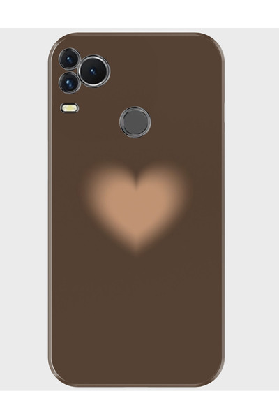 omix X400 Kılıf Baskılı Silikon ve Telefon Tutucu - brownleopar