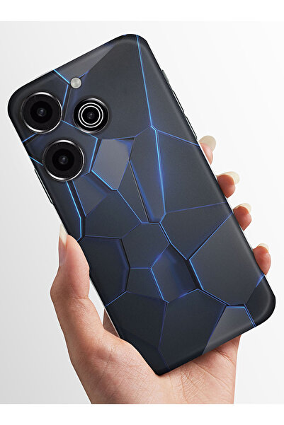 TECNO Pova 6 Pro Kılıf Kamera Korumalı Baskılı Silikon Kapak - Neon Wallpaper