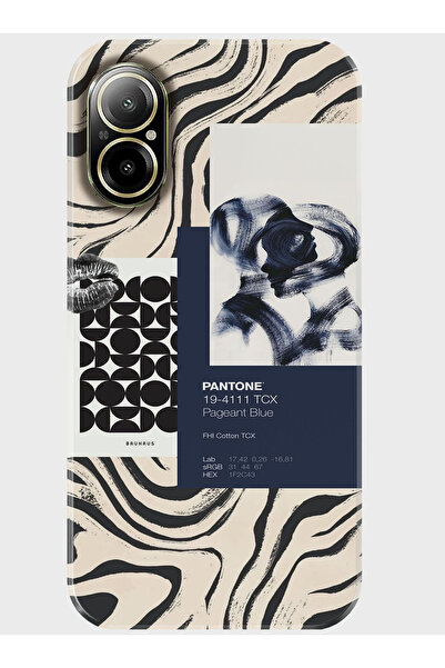 realme 12 Lite Kılıf Kamera Korumalı Baskılı Silikon Kapak - mavikolaj