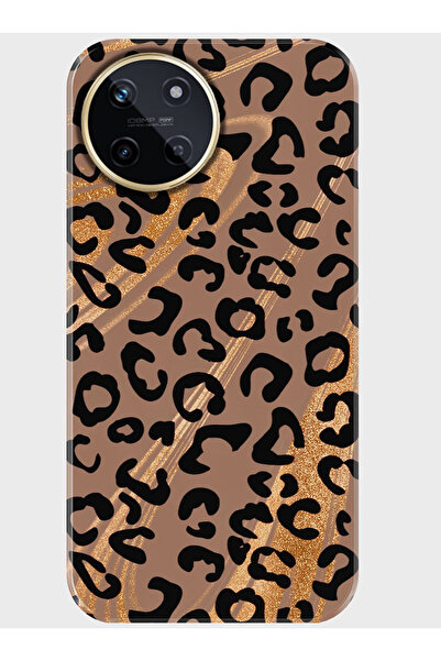 realme 11 Uyumlu Kılıf Baskılı Silikon Kapak - leopar