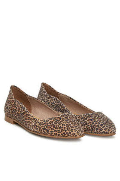 Tamaris Γυναικείες μπαλαρίνες καφέ TAMARIS-1-22119-42 360 LEOPARD