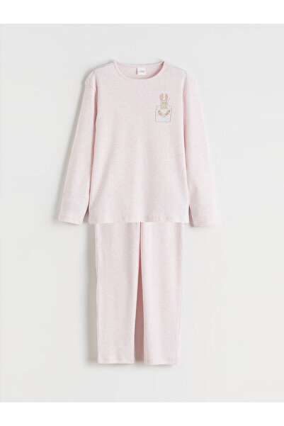 LC Waikiki Özmarka Yeni Sezon Bisiklet Yaka Kız Çocuk Pijama Takımı