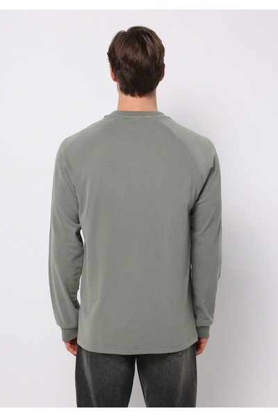 Colin's Comfort Fit Yuvarlak Yaka Düz Erkek Yeşil Uzun Kol Tişört