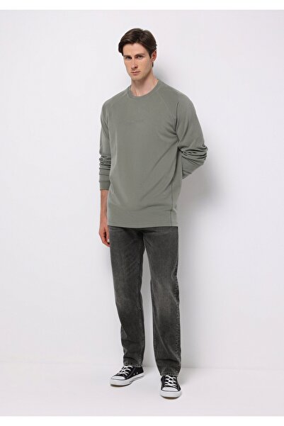 Colin's Comfort Fit Yuvarlak Yaka Düz Erkek Yeşil Uzun Kol Tişört