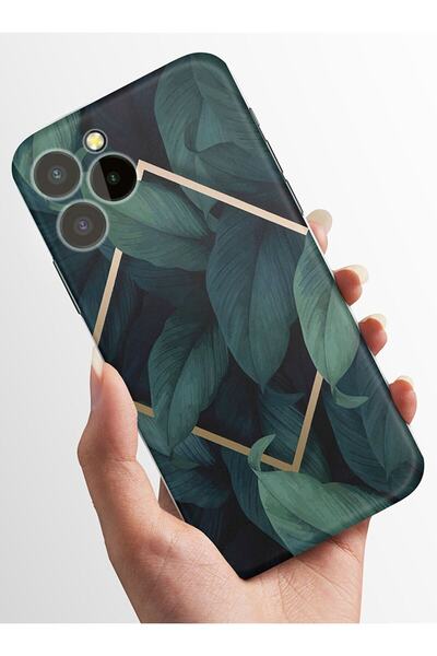 oukitel C21 Plus Kılıf Kamera Korumalı Baskılı Silikon Kapak - Goldgreen