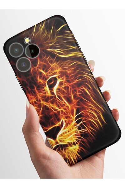 oukitel C21 Plus Uyumlu Kılıf Kamera Korumalı Baskılı Silikon Kapak - Lion