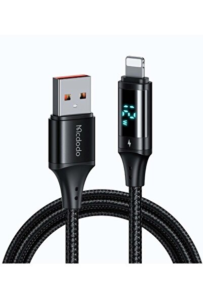 Mcdodo CA-1060 Lightning 1.2M Digital Display Fast Charging Data Cable Black