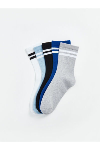 LC Waikiki Çizgili Erkek Çocuk Soket Çorap 5'li
