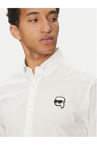 Karl Lagerfeld Ανδρικό Πουκάμισο 605911 552671 Λευκό