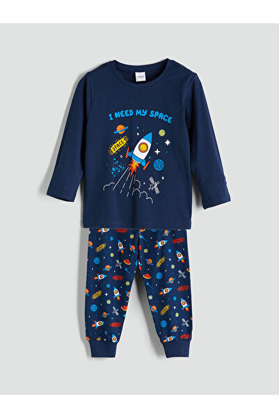 LC Waikiki LCW Kids YENİ SEZON Uzun Kollu Baskılı Erkek Çocuk Pijama Takımı