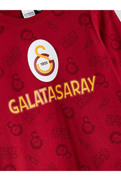 LC Waikiki Hilfa Yeni Sezon Bisiklet Yaka Baskılı Erkek Çocuk Pijama Takımı