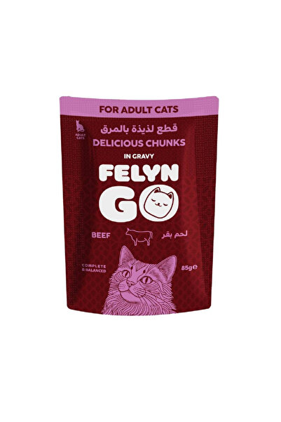 Felyn Go فيلاين قو طعام كامل لحم بقري بالمرق اظرف 85غ
