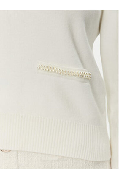 Morgan Γυναικείο Πουλόβερ λευκό MORGAN-251-MPERLA 931 OFF WHITE M