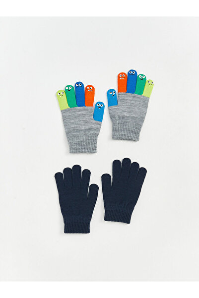 LC Waikiki Printed Baby Boy Gloves 2-Pack