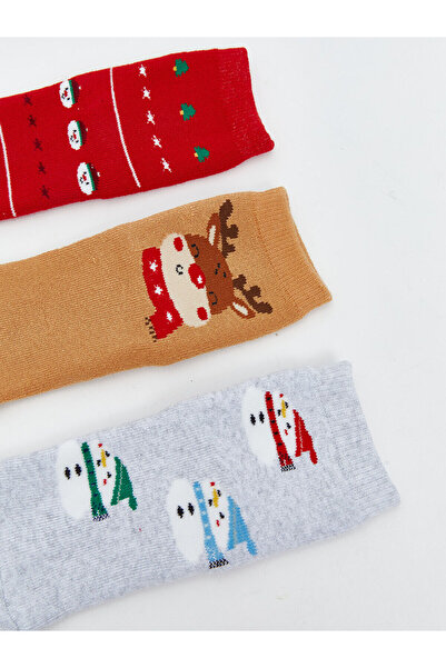 LC Waikiki New Season New Year's Themed Baby Boy Socks 3-Piece Set