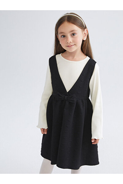 LC Waikiki Rochie și tricou pentru fetiță cu detaliu de fundă neagră