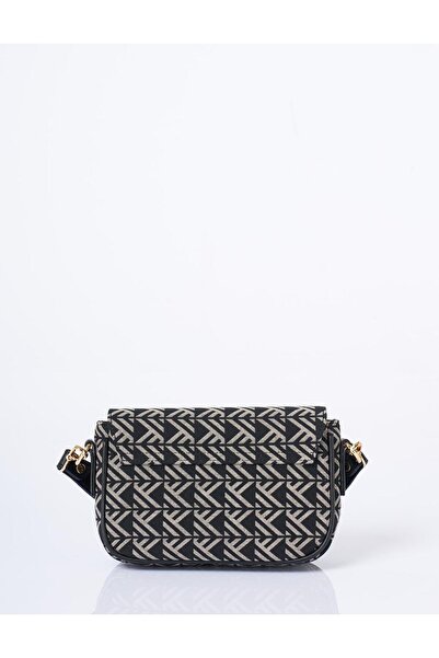 Kayra Monogram Baguette Bag Black