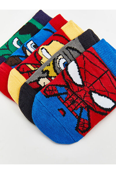 LC Waikiki Spider-Man Desenli Erkek Çocuk Patik Çorap 5'li