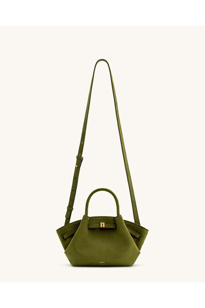 JW PEI Hana Medium Faux Suede Tote Bag – Dark Olive