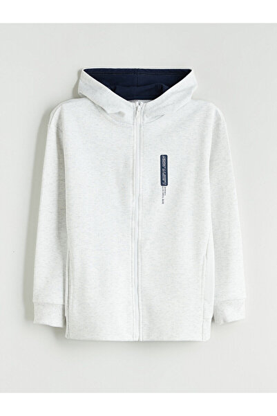 LC Waikiki Vizyon New Season Hooded Boys' Zippered Sweatshirt