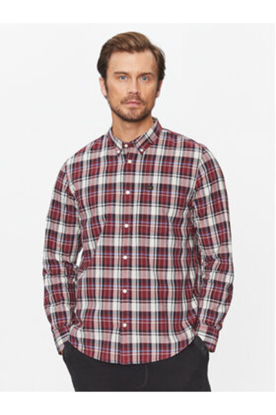 Lee Ανδρικό Πουκάμισο 112341759 Μπορντό