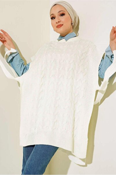 TRENDTESETTÜR Women's Ecru Tricot Sweater t 42011