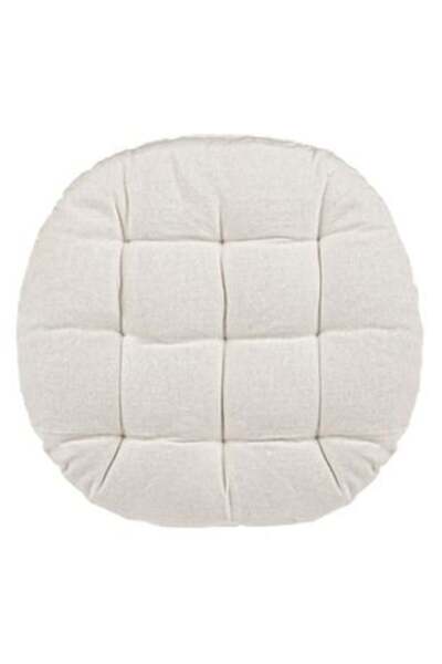 Jumbo Pernă rotundă bej pentru scaun Ø38 x 5 cm