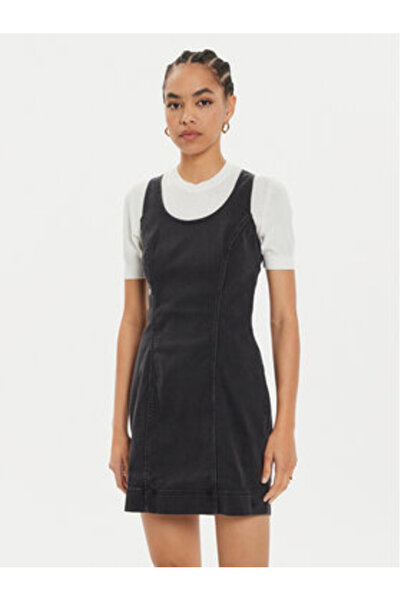 Lee Γυναικείο Φόρεμα Τζιν 112355124 Μαύρο