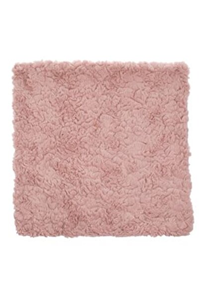 Jumbo Winter Decorative Pillow Cover, Faux Fur, Pink, 40 x 40 cm