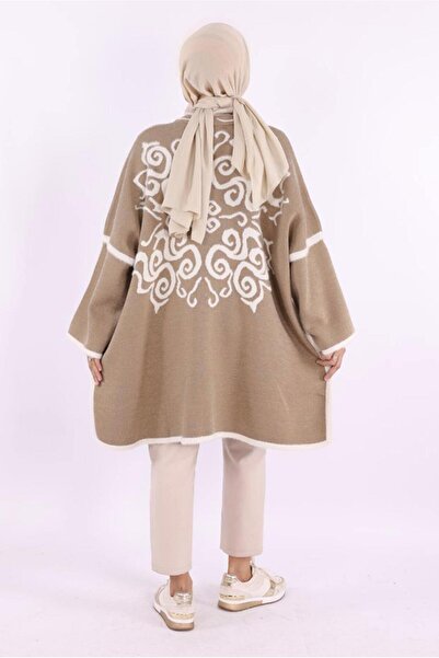 TRENDTESETTÜR Women's Mink Patterned Poncho t 01621