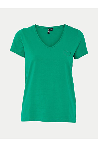 PIECES Γυναικείο T-Shirt 17102921 Πράσινο