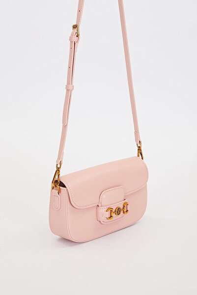 Levidor Pink Lock Chain Shoulder Bag