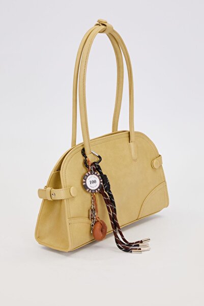 Levidor Green Long Strap Shoulder Bag with Charm Detail