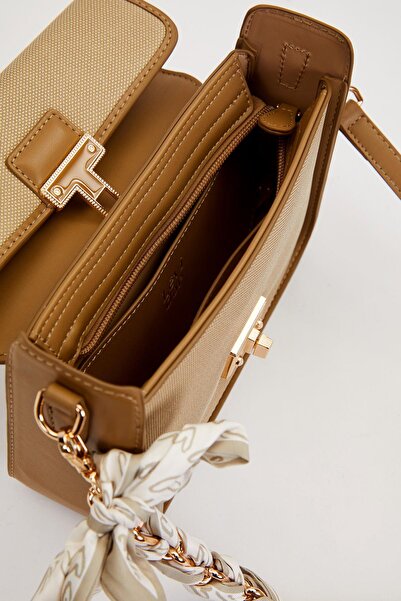 Levidor Green Scarf Tie Detail Shoulder Bag