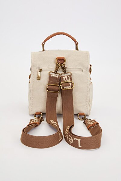 Levidor Khaki Double Compartment Zippered Shoulder Bag