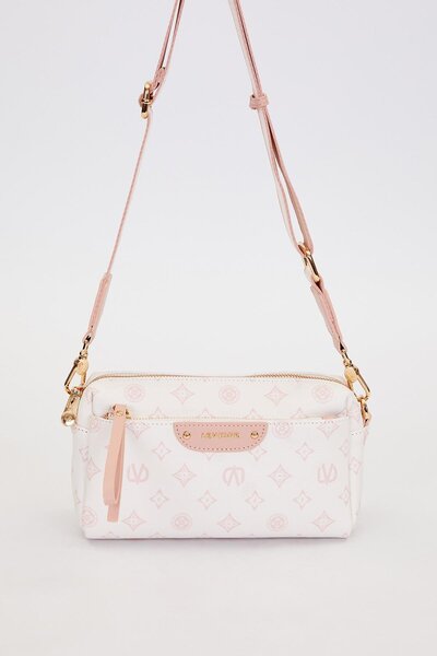 Levidor Pink Stripe Belted Shoulder Bag