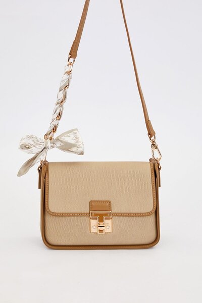 Levidor Green Scarf Tie Detail Shoulder Bag