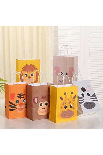 HM2A Gift bags, Small Paper Bag 18-piece Set: 15x21x8 cm Gift Bag, Small Bag Set, Kraft Papers Bag for Gi