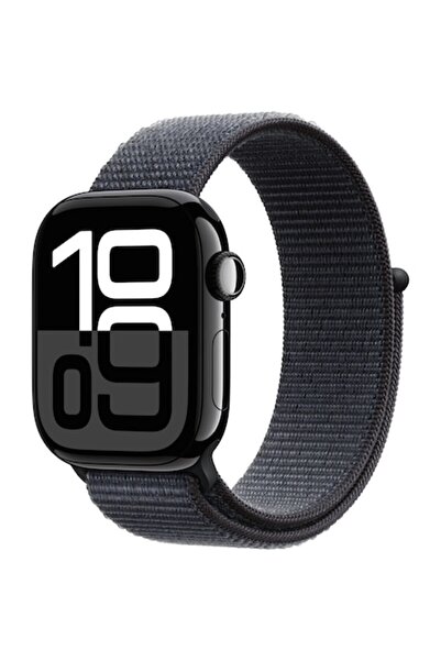 Apple Watch 10, GPS, Cellular, Jet Black Aluminium Case, 46mm, Ink Sport Loop