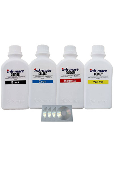 Ink-mate Set Flacon Cerneala Compatibil Canon 1x500 GI-46BK Negru 1x500 GI-46C Cyan 1x500 GI-46M Mag