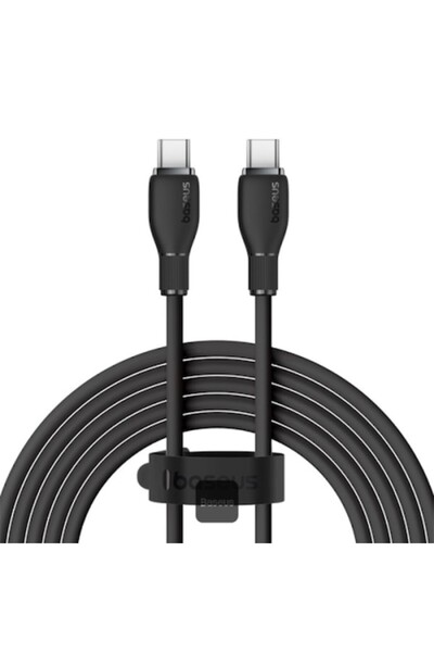 Baseus Pudding Series, Fast Charging Data Cable, USB Type-C to USB Type-C, 100W, 1.2m, Black