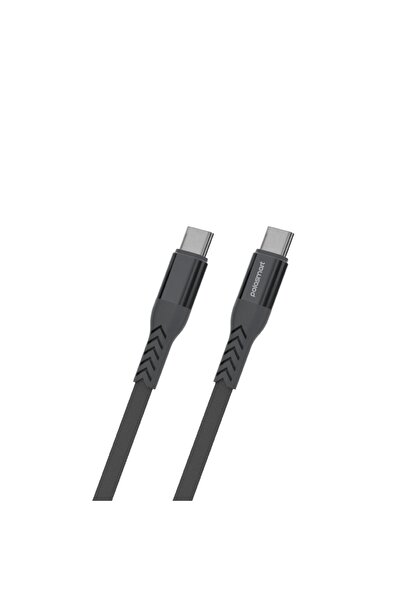Polosmart PBS421 Hızlı 65W Type-C to Type-C Şarj ve Data Kablosu 1.2 Metre Gri