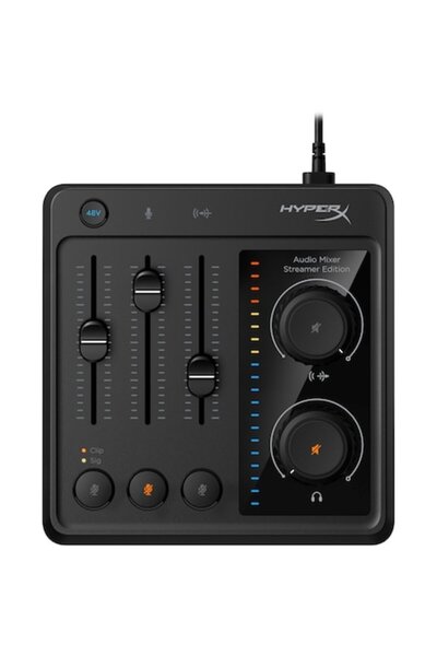 HyperX Mixer audio pentru microfoane XLR și de 3,5 mm, alimentare phantom 48V...