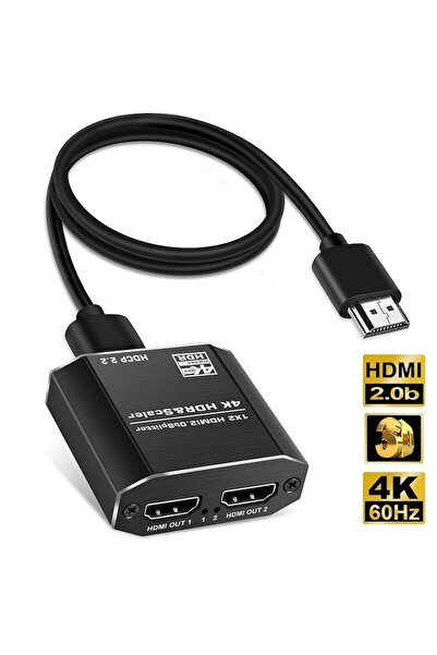 Tartek Splitter HDMI, TarTek, Full HD 2160P 4K, HDMI 1.4 2.0 HDCP2.2, Negru