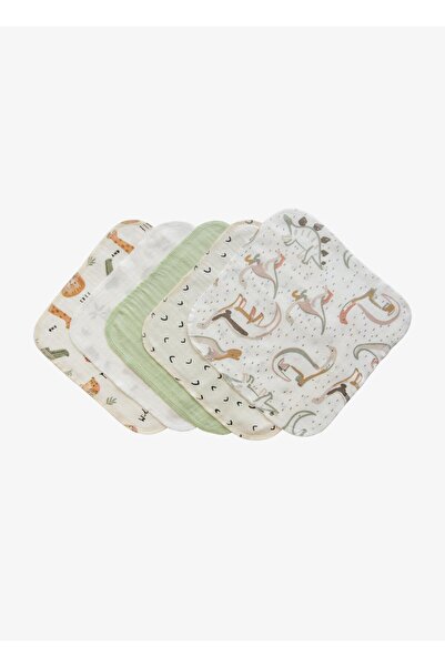 kitikate Organik Andy 10'lu Müslin Ağız Mendili Yeşil