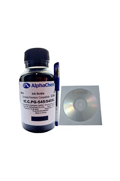 alphachem Flacon Cerneala Compatibil Canon 1x100ml PG-545XL Negru, Cdr Maxell...